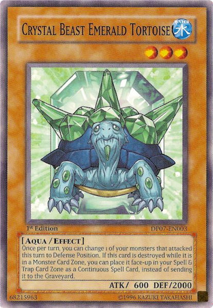 Crystal Beast Emerald Tortoise - Duelist Pack 7: Jesse Anderson YuGiOh trading card