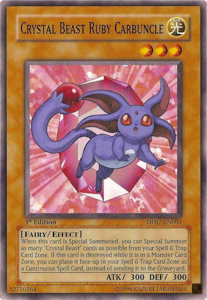 Crystal Beast Ruby Carbuncle - Duelist Pack 7: Jesse Anderson YuGiOh trading card