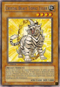 Crystal Beast Topaz Tiger - Duelist Pack 7: Jesse Anderson (DP07) #DP07-EN004 - Rare YuGiOh Trading Card