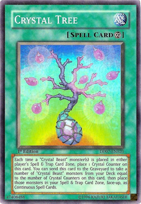 Crystal Tree trading card from Duelist Pack 7: Jesse Anderson Crystal Tree - Duelist Pack 7: Jesse Anderson YuGiOh trading card
