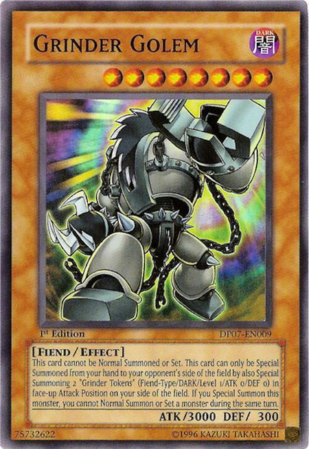 Grinder Golem trading card from Duelist Pack 7: Jesse Anderson Grinder Golem - Duelist Pack 7: Jesse Anderson YuGiOh trading card
