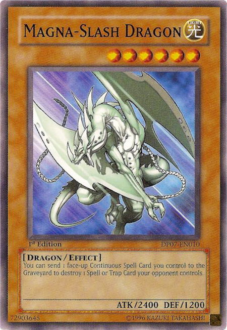 Magna-Slash Dragon trading card from Duelist Pack 7: Jesse Anderson Magna-Slash Dragon - Duelist Pack 7: Jesse Anderson YuGiOh trading card
