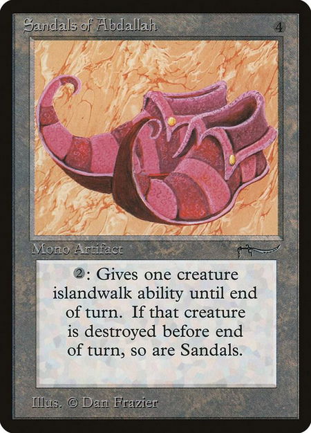 Sandals of Abdallah - Arabian Nights Magic: The Gathering trading card