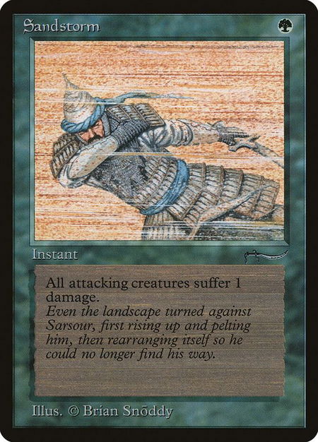 Sandstorm - Arabian Nights Magic: The Gathering trading card