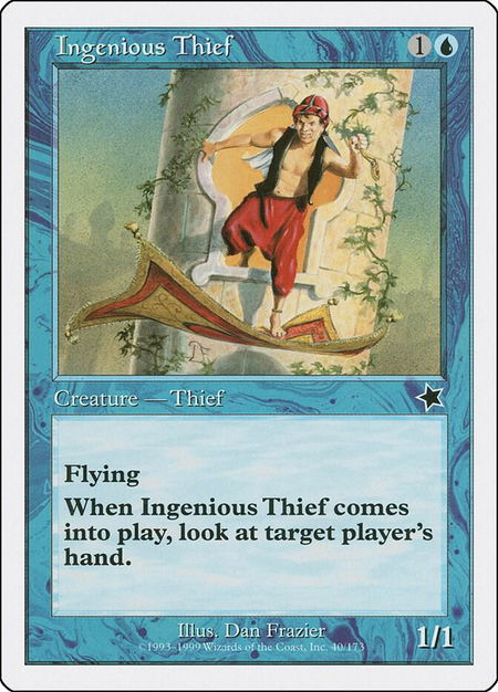 Ingenious Thief trading card from Starter 1999 Ingenious Thief - Starter 1999 Magic: The Gathering trading card