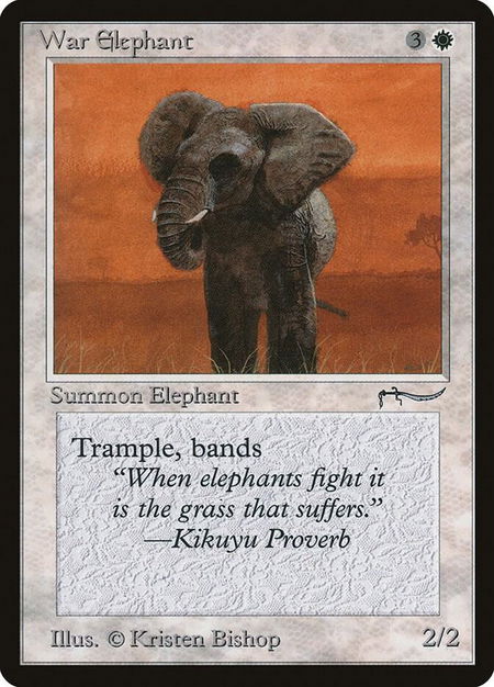 War Elephant - Arabian Nights Magic: The Gathering trading card