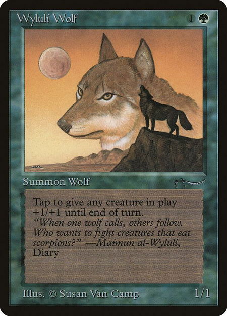 Wyluli Wolf - Arabian Nights Magic: The Gathering trading card