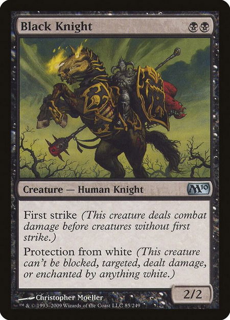 Black Knight - Magic 2010 (M10) Magic: The Gathering trading card