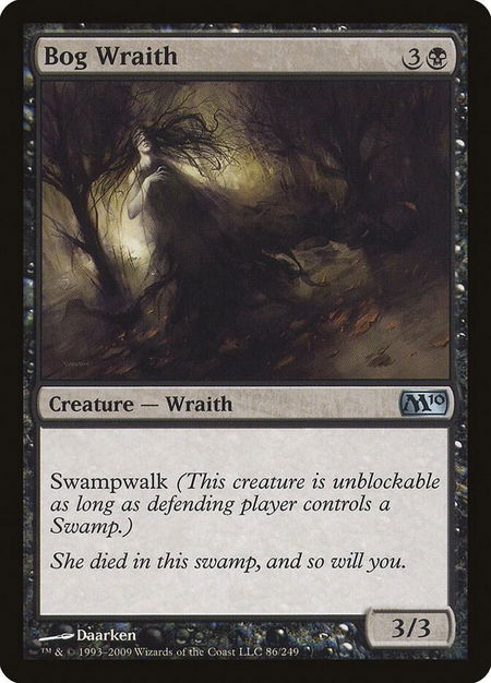 Bog Wraith - Magic 2010 (M10) Magic: The Gathering trading card
