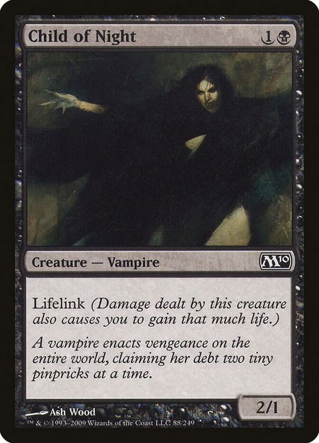 Child of Night trading card from Magic 2010 (M10) Child of Night - Magic 2010 (M10) Magic: The Gathering trading card