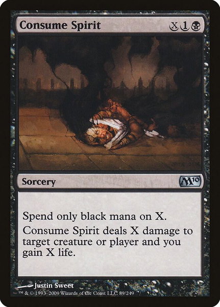 Consume Spirit trading card from Magic 2010 (M10) Consume Spirit - Magic 2010 (M10) Magic: The Gathering trading card