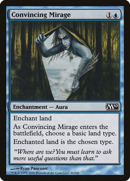 Convincing Mirage trading card from Magic 2010 (M10) Convincing Mirage - Magic 2010 (M10) Magic: The Gathering trading card