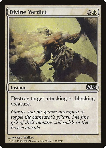 Divine Verdict trading card from Magic 2010 (M10) Divine Verdict - Magic 2010 (M10) Magic: The Gathering trading card