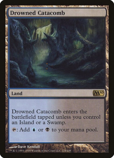 Drowned Catacomb - Magic 2010 (M10) Magic: The Gathering trading card