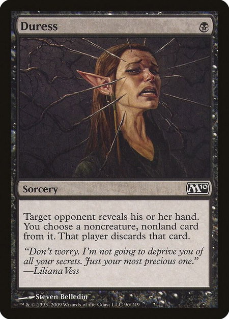 Duress - Magic 2010 (M10) Magic: The Gathering trading card