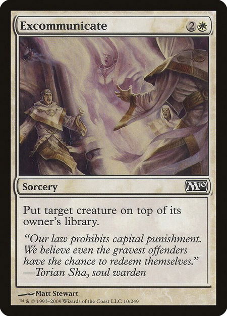 Excommunicate - Magic 2010 (M10) Magic: The Gathering trading card