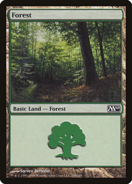 Forest (248) - Magic 2010 (M10) Magic: The Gathering trading card