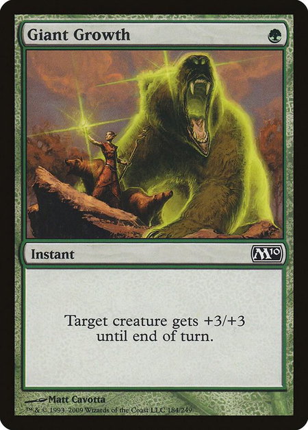 Giant Growth - Magic 2010 (M10) Magic: The Gathering trading card