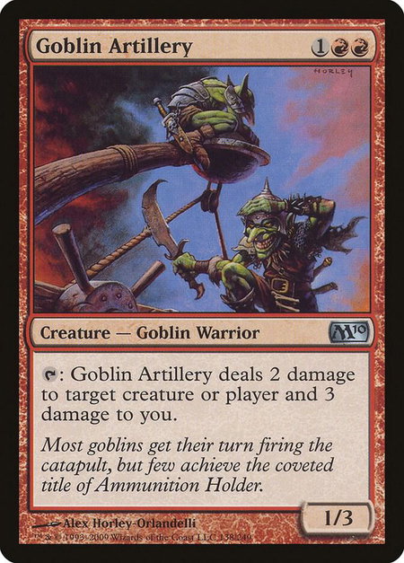 Goblin Artillery - Magic 2010 (M10) Magic: The Gathering trading card