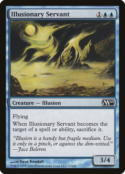 Illusionary Servant trading card from Magic 2010 (M10) Illusionary Servant - Magic 2010 (M10) Magic: The Gathering trading card