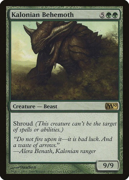 Kalonian Behemoth - Magic 2010 (M10) Magic: The Gathering trading card