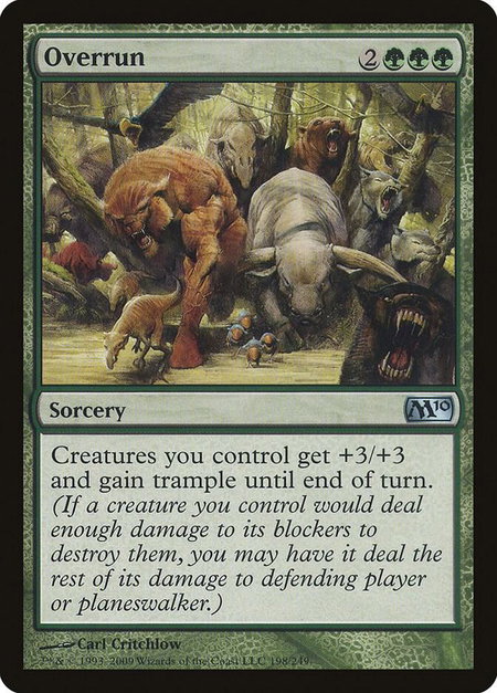 Overrun - Magic 2010 (M10) Magic: The Gathering trading card