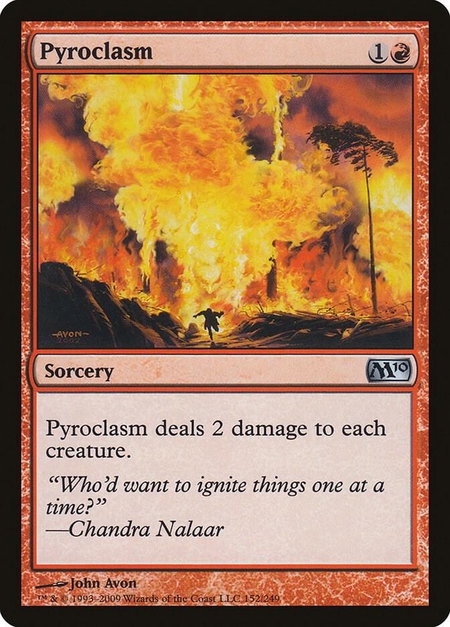 Pyroclasm trading card from Magic 2010 (M10) Pyroclasm - Magic 2010 (M10) Magic: The Gathering trading card