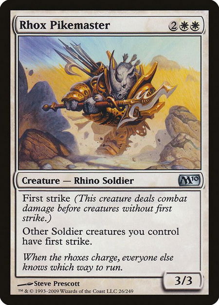 Rhox Pikemaster - Magic 2010 (M10) Magic: The Gathering trading card