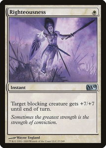 Righteousness - Magic 2010 (M10) (M10) #27 - Uncommon Magic: The Gathering Trading Card