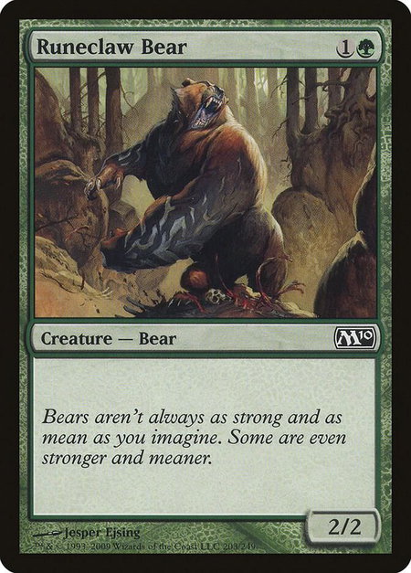 Runeclaw Bear - Magic 2010 (M10) Magic: The Gathering trading card
