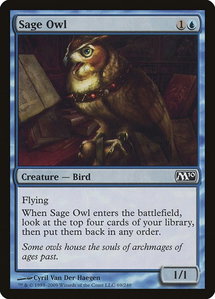 Sage Owl - Magic 2010 (M10) (M10) #69 - Common Magic: The Gathering Trading Card