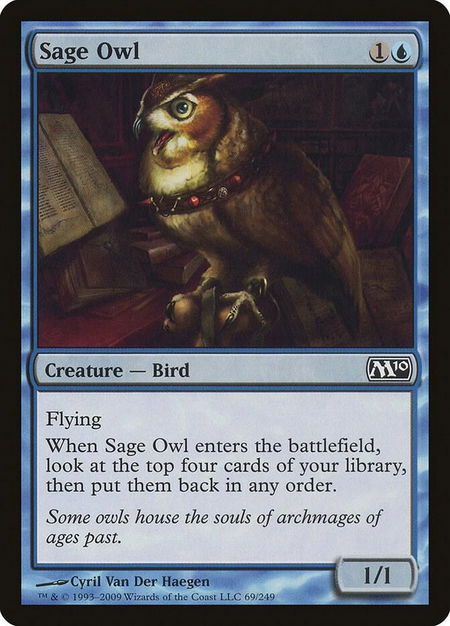 Sage Owl - Magic 2010 (M10) Magic: The Gathering trading card