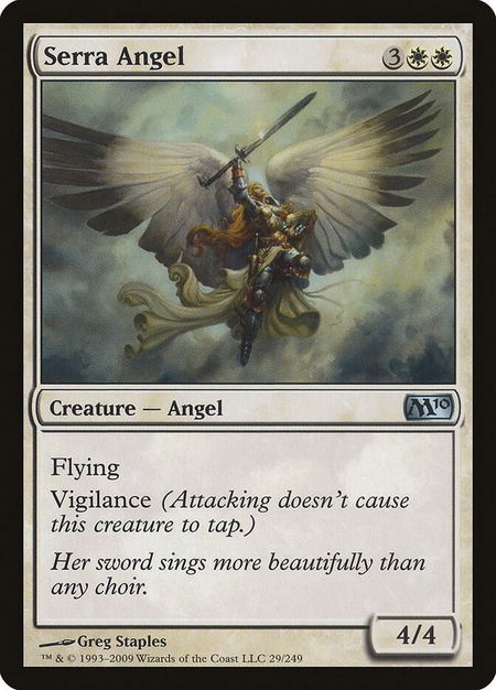 Serra Angel - Magic 2010 (M10) Magic: The Gathering trading card