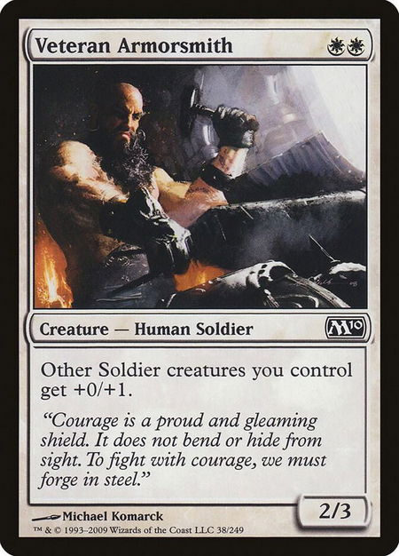 Veteran Armorsmith - Magic 2010 (M10) Magic: The Gathering trading card
