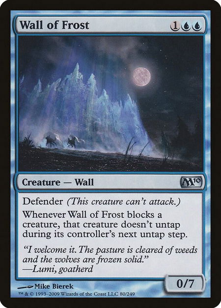 Wall of Frost - Magic 2010 (M10) Magic: The Gathering trading card