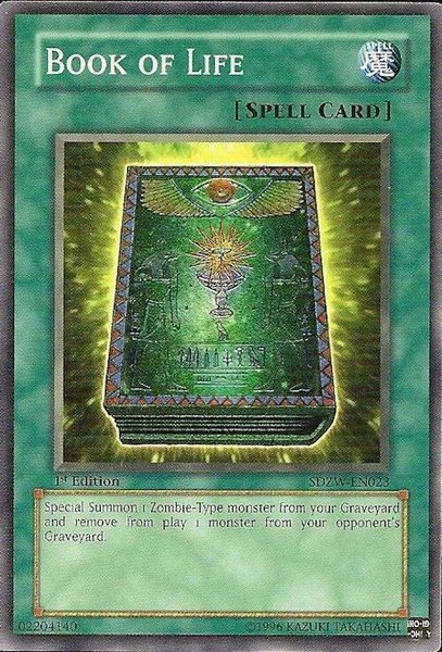 Book of Life trading card from Structure Deck: Zombie World Book of Life - Structure Deck: Zombie World YuGiOh trading card