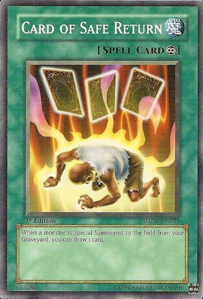 Card of Safe Return trading card from Structure Deck: Zombie World Card of Safe Return - Structure Deck: Zombie World YuGiOh trading card