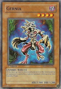 Gernia - Structure Deck: Zombie World (SDZW) #SDZW-EN004 - Common / Short Print YuGiOh Trading Card