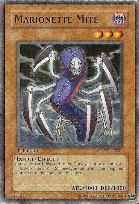 Marionette Mite - Structure Deck: Zombie World YuGiOh trading card