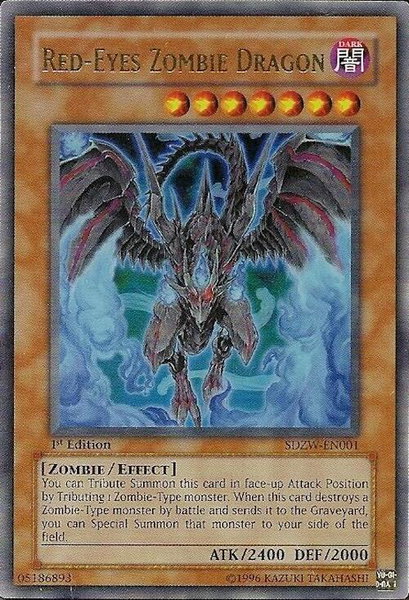 Red-Eyes Zombie Dragon trading card from Structure Deck: Zombie World Red-Eyes Zombie Dragon - Structure Deck: Zombie World YuGiOh trading card