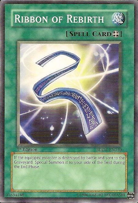 Ribbon of Rebirth trading card from Structure Deck: Zombie World Ribbon of Rebirth - Structure Deck: Zombie World YuGiOh trading card
