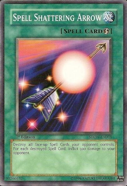 Spell Shattering Arrow trading card from Structure Deck: Zombie World Spell Shattering Arrow - Structure Deck: Zombie World YuGiOh trading card