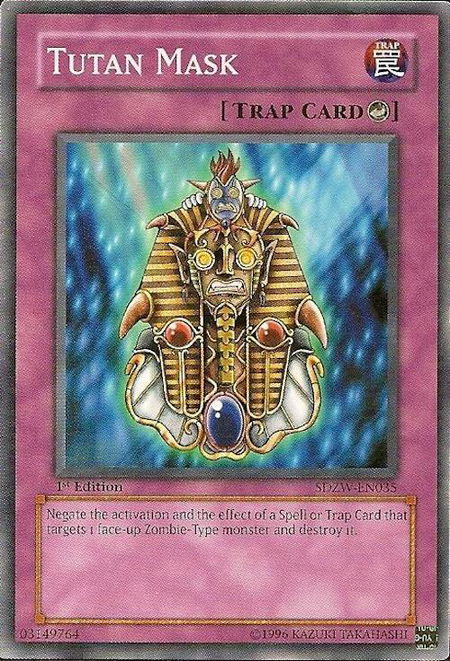 Tutan Mask trading card from Structure Deck: Zombie World Tutan Mask - Structure Deck: Zombie World YuGiOh trading card