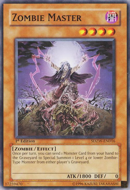 Zombie Master trading card from Structure Deck: Zombie World Zombie Master - Structure Deck: Zombie World YuGiOh trading card