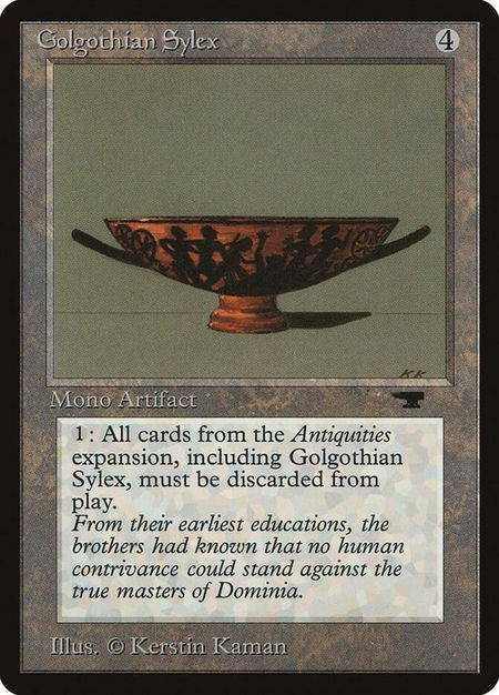 Golgothian Sylex - Antiquities Magic: The Gathering trading card