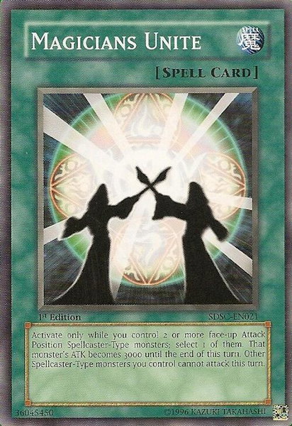 Magicians Unite trading card from Structure Deck: Spellcaster's Command Magicians Unite - Structure Deck: Spellcaster's Command YuGiOh trading card