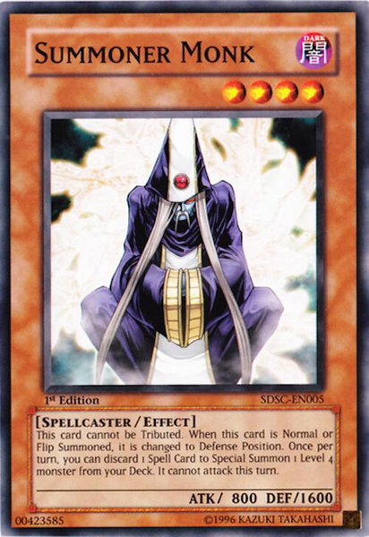 Summoner Monk - Structure Deck: Spellcaster's Command YuGiOh trading card