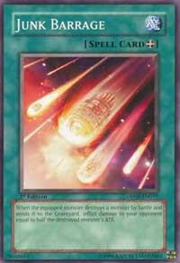 Junk Barrage trading card from Duelist Pack 8: Yusei Fudo Junk Barrage - Duelist Pack 8: Yusei Fudo YuGiOh trading card