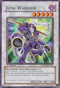 Junk Warrior trading card from Duelist Pack 8: Yusei Fudo Junk Warrior - Duelist Pack 8: Yusei Fudo YuGiOh trading card
