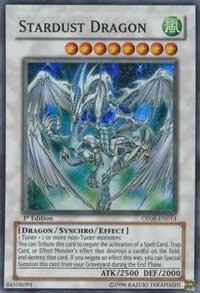 Stardust Dragon trading card from Duelist Pack 8: Yusei Fudo Stardust Dragon - Duelist Pack 8: Yusei Fudo YuGiOh trading card